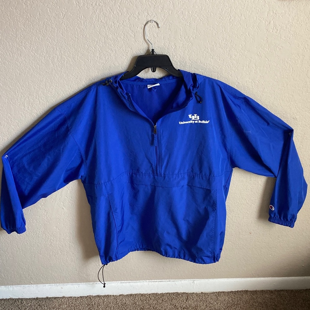 University of Buffalo Champion Blue Half-Zip Windbreaker